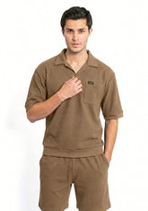 Waffel Polo and Short Co-ord set