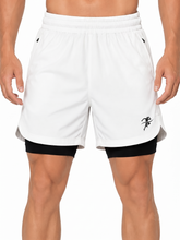 Chrono Dual-Layer Training Shorts White