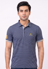 Great Gears Striped Polo Indigo Denim