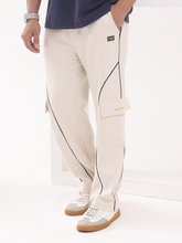 Interstellar Wide Leg Cargo Trousers Off White