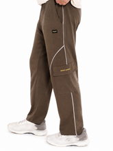 Interstellar Wide Leg Cargo Trousers Olive