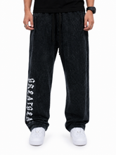Stone-Washed Gothic Sweatpants Faded Black