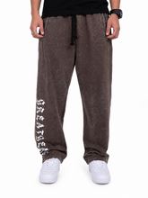 Stone-Washed Gothic Sweatpants Faded Brown