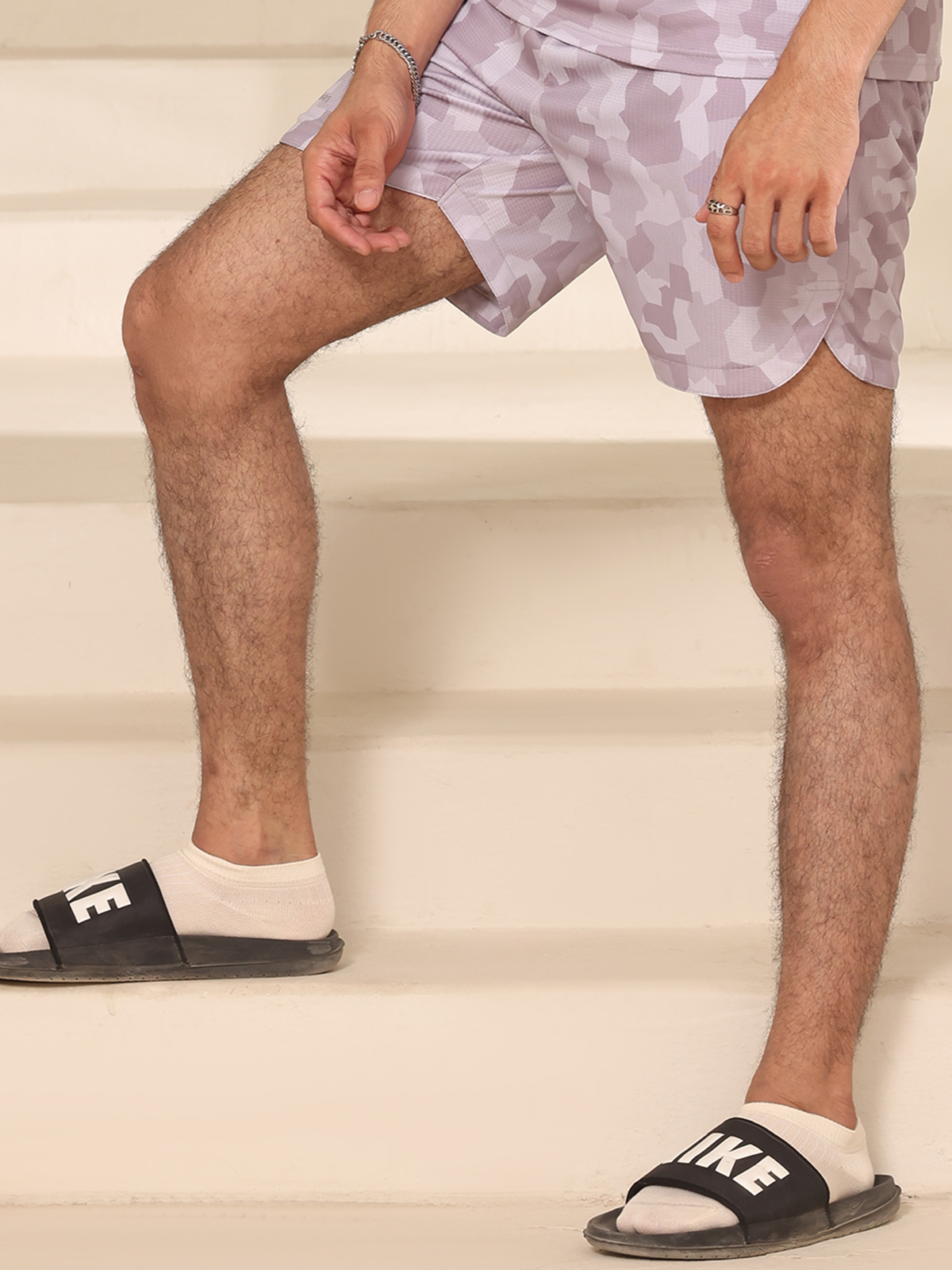 Performance Camo Shorts White