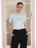 Apex Crop Top Aqua