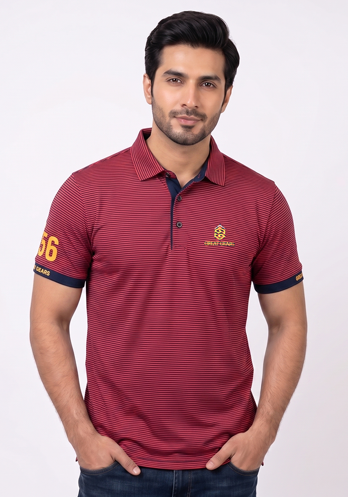 Great Gears Striped Polo