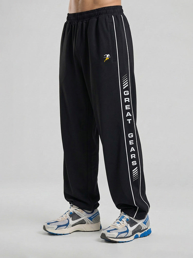 Side print wide leg Trouser