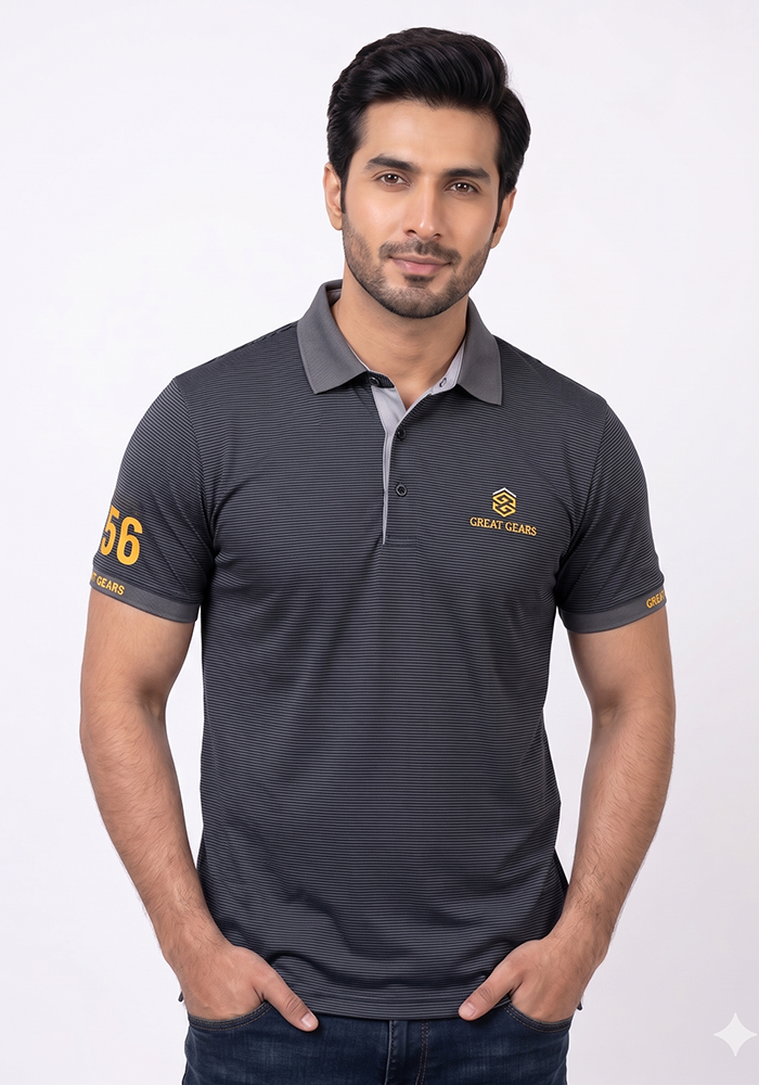 Great Gears Striped Polo