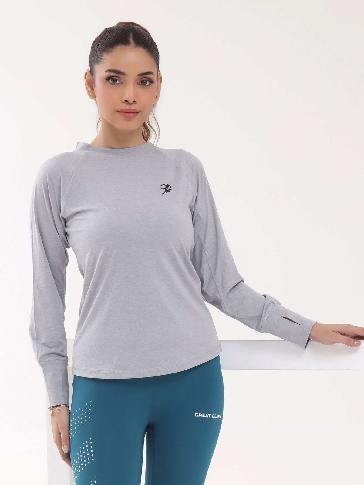 Long-sleeve Athletic Top Grey