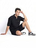 Waffel Polo and Short Co-ord set