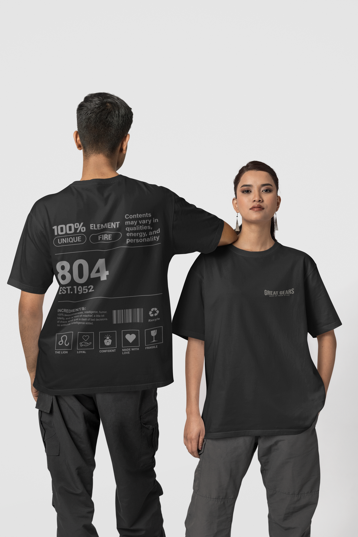 804 over size Tee Unisex