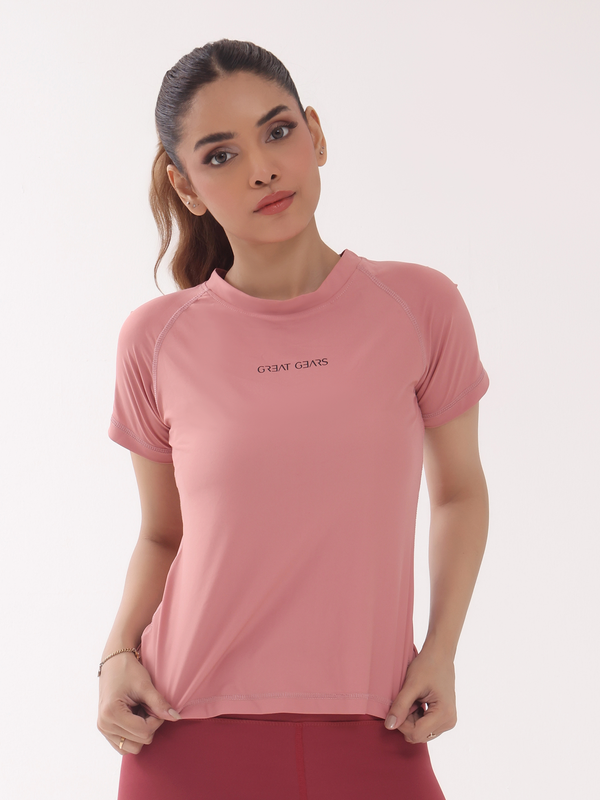 Short Sleeve Performance Top Pink