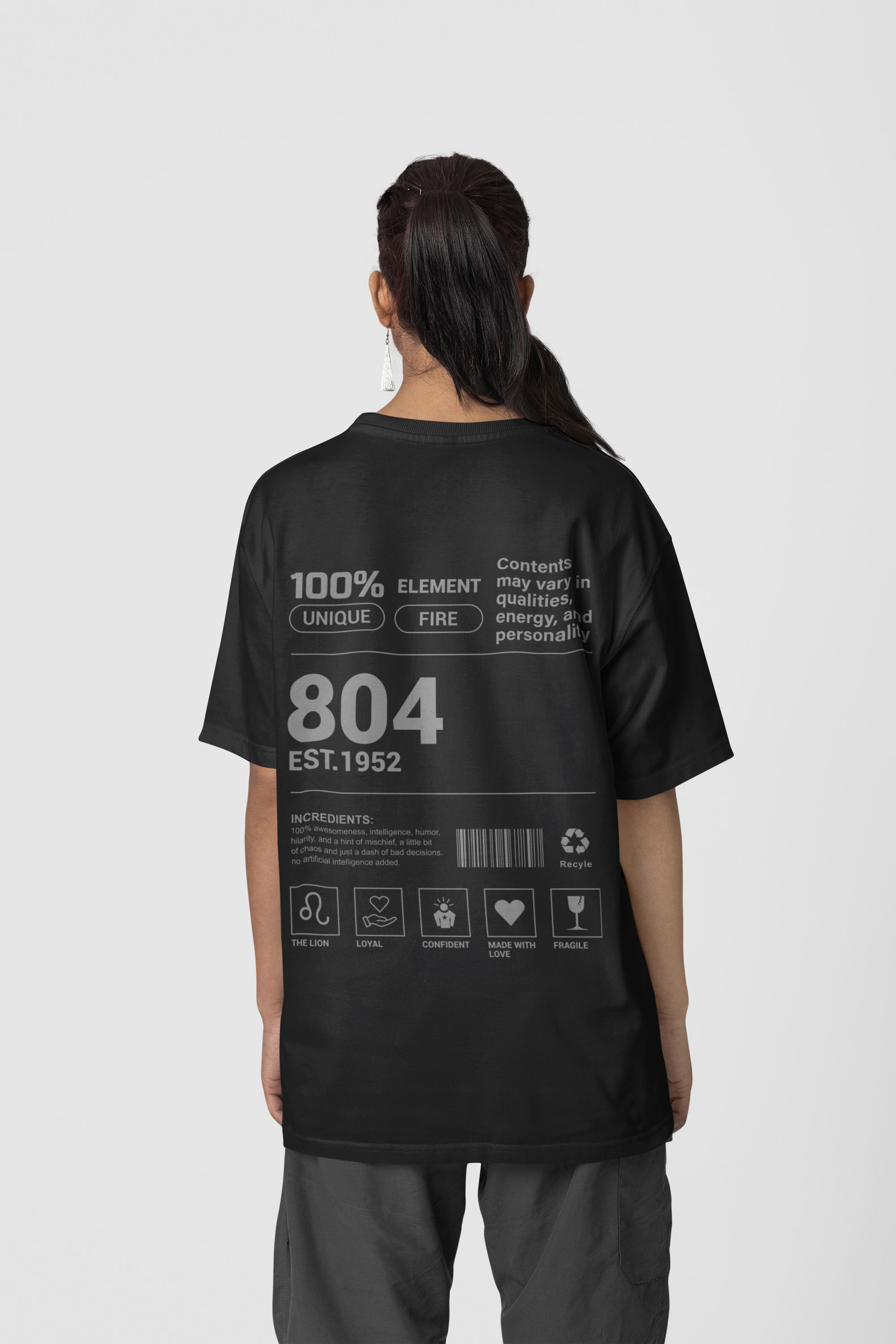 804 over size Tee Unisex