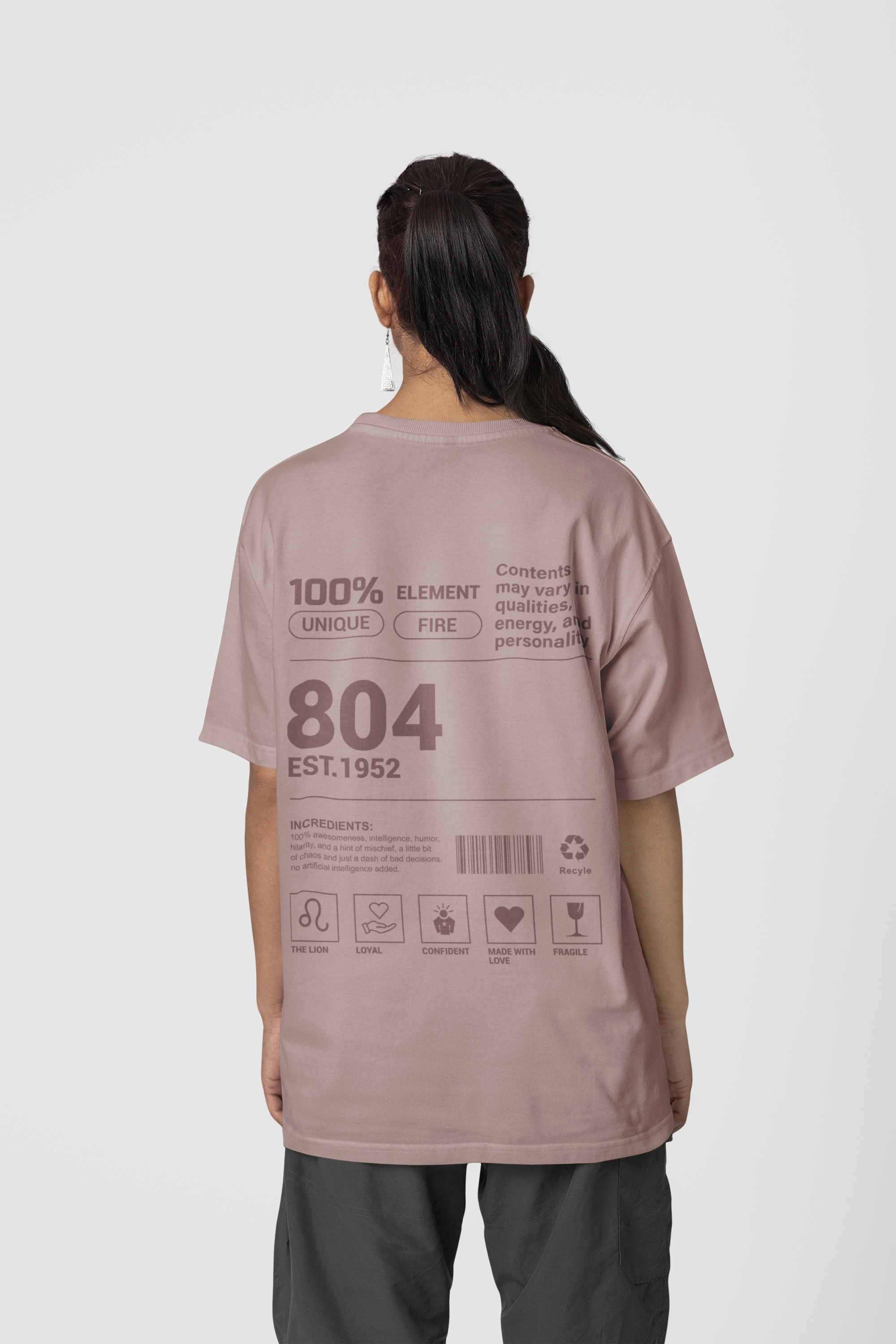 804 over size Tee Unisex