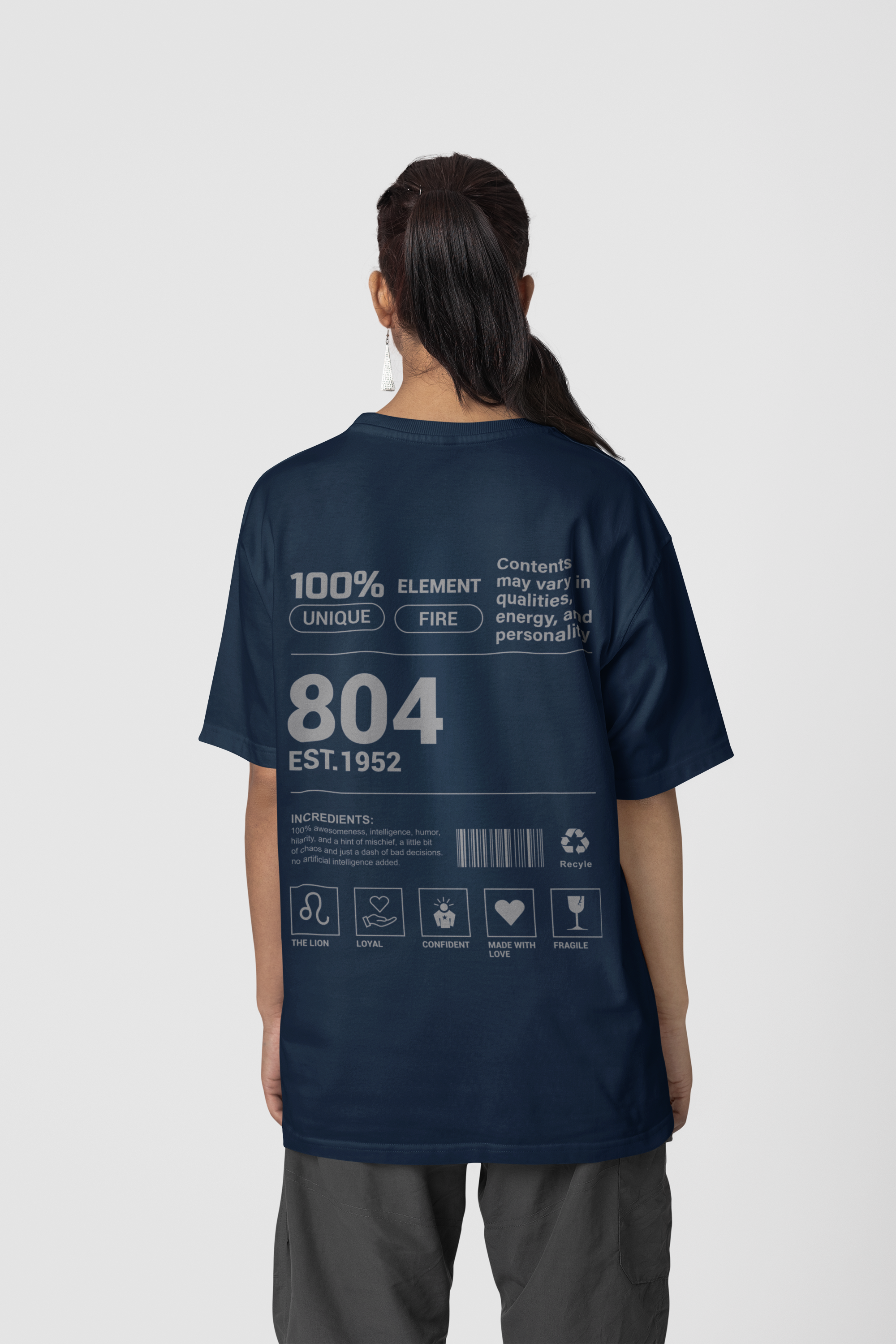 804 over size Tee Unisex